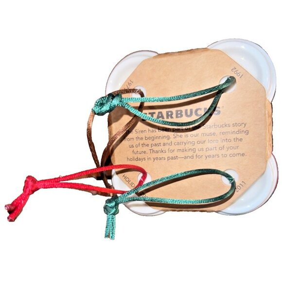 Starbucks Holiday Ceramic Ornament Set of 4 Christmas Coffee To Go Tumblers Coll - Picture 16 of 16